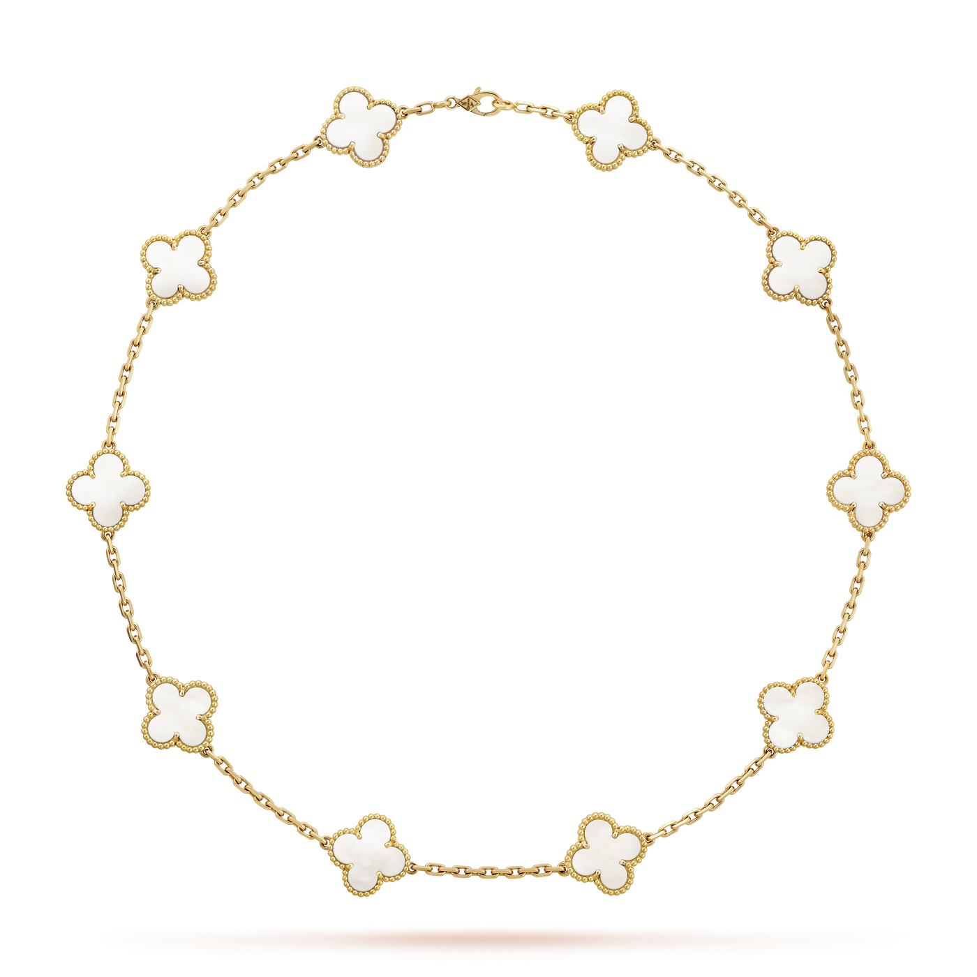TRÈFLE NECKLACE 10 MOTIFS | WHITE - GOLD