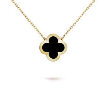 TRÈFLE NECKLACE | BLACK - GOLD