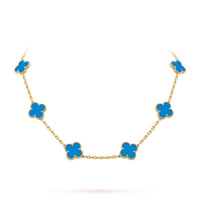 TRÈFLE NECKLACE 10 MOTIFS | BLUE