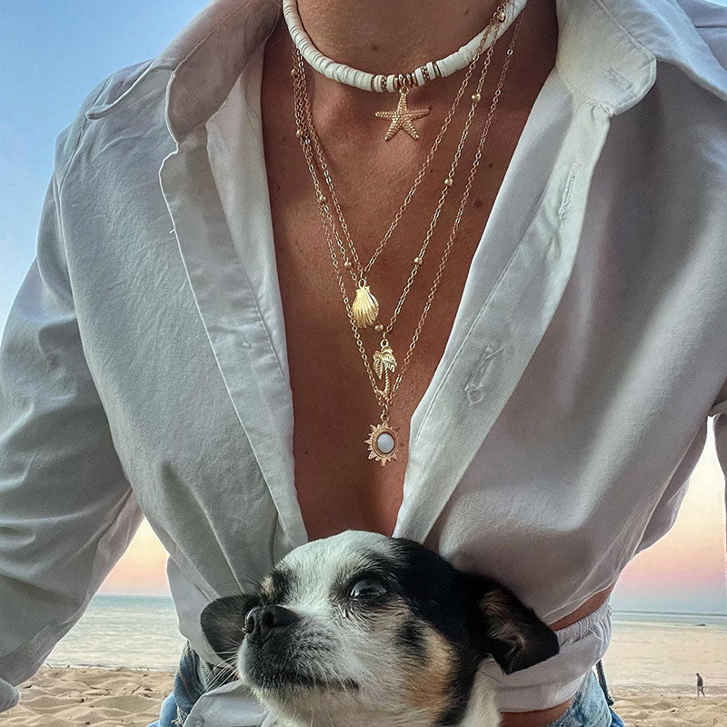 RETRO SEA AND BEACH NECKLACE