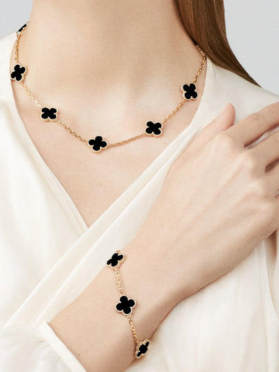 TRÈFLE NECKLACE 10 MOTIFS | BLACK