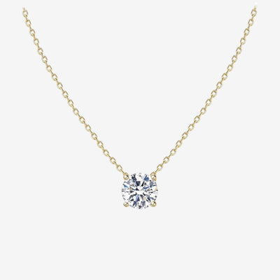 SOLITAIRE PLAQUE NECKLACE | GOLD