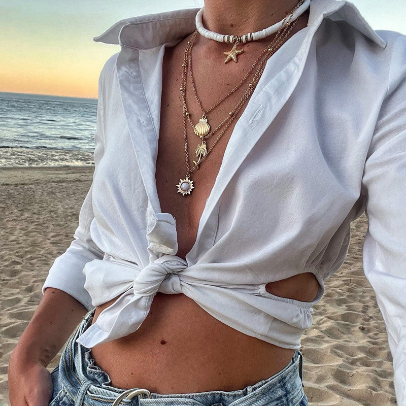 RETRO SEA AND BEACH NECKLACE