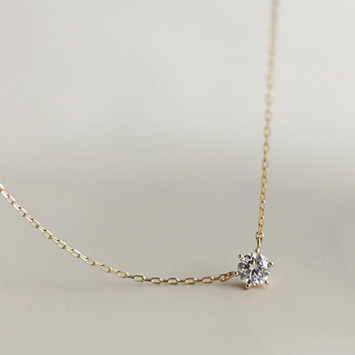 SOLITAIRE PLAQUE NECKLACE | GOLD