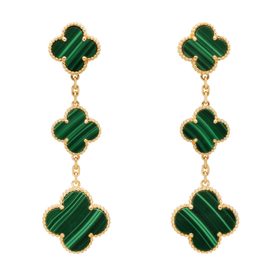 TRÈFLE EARRINGS | GREEN - GOLD
