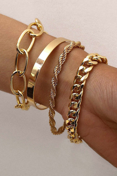 CUBA NECKLACE SET – 4 PIECES | GOLD