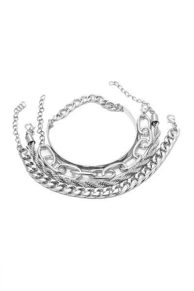 CUBAIN NECKLACE SET – 4 PIECES | SILVER
