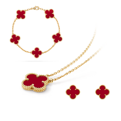 TRÈFLE CLARA SET | RED – GOLD