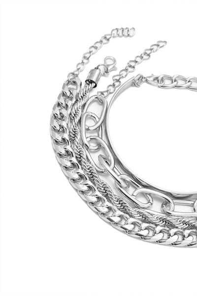 CUBAIN NECKLACE SET – 4 PIECES | SILVER