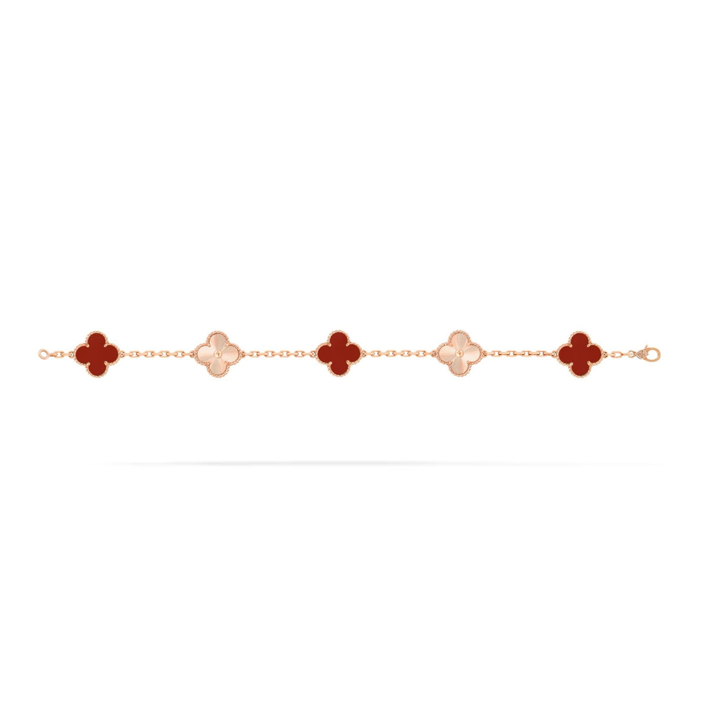 TRÈFLE LUXURY BRACELET | RED - PINK GOLD