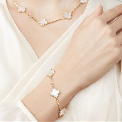 TRÈFLE BRACELET | WHITE - GOLD