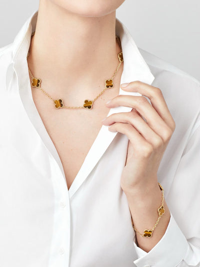 TRÈFLE BRACELET | BROWN - GOLD