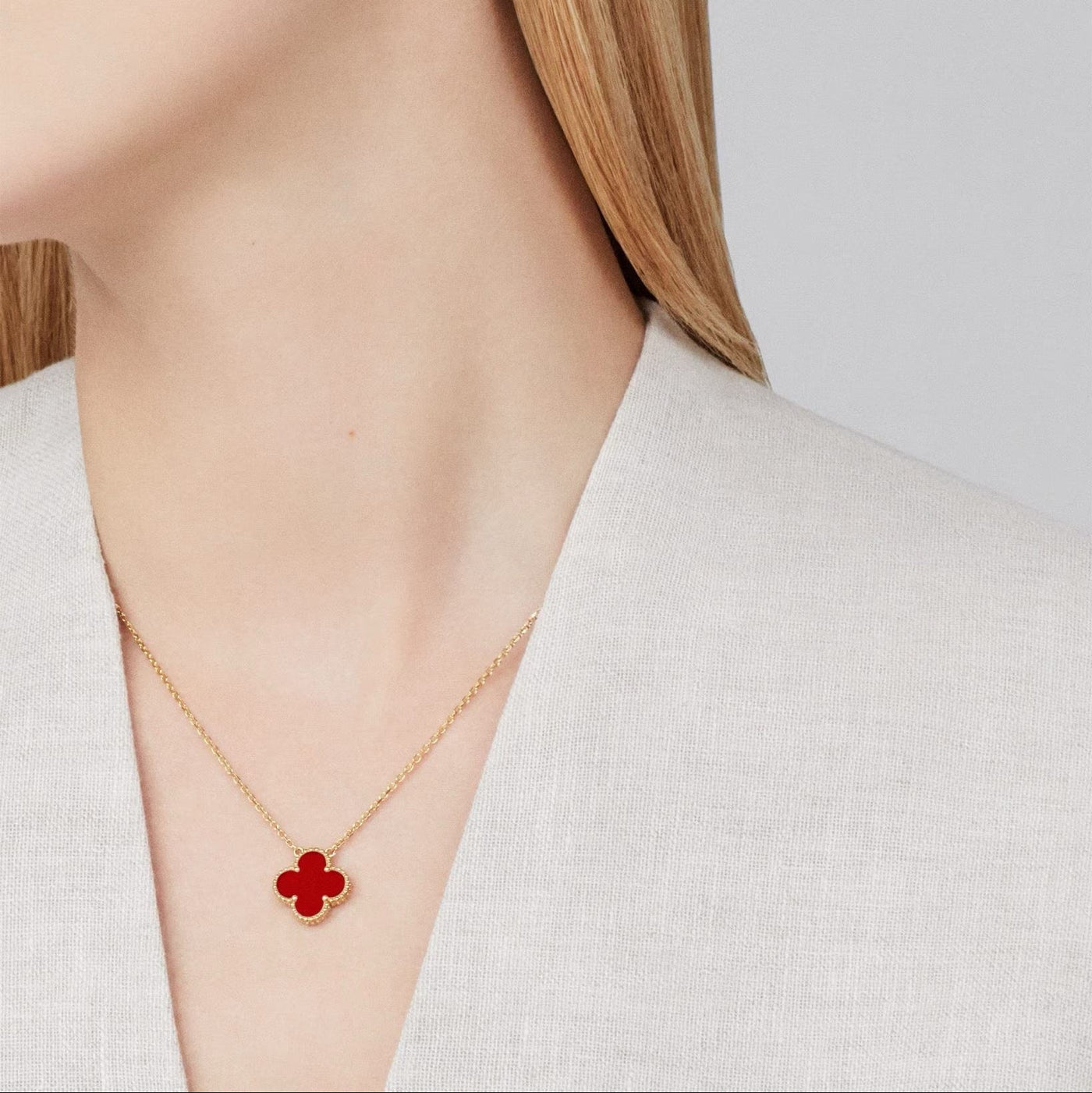 TRÈFLE NECKLACE | RED