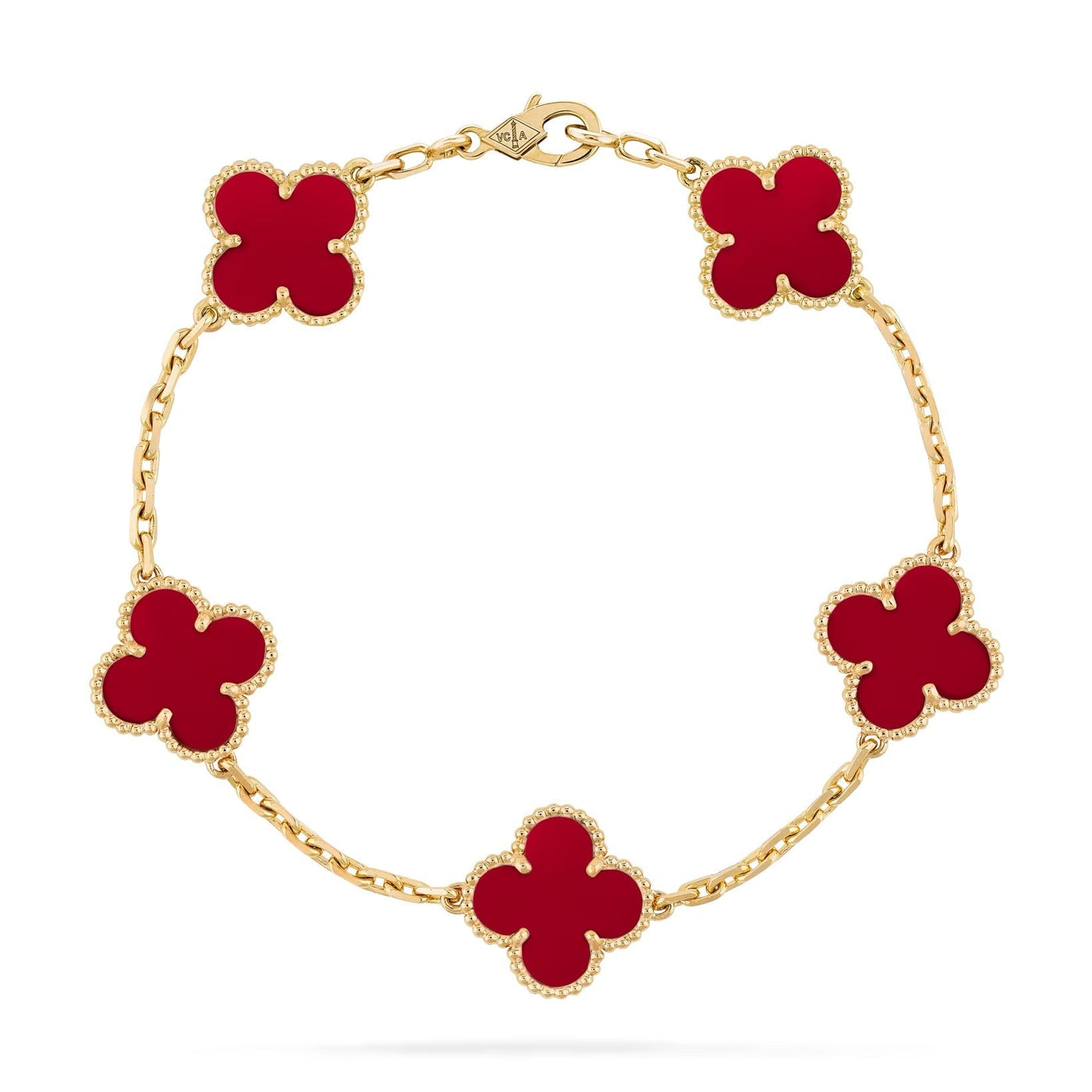 TRÈFLE BRACELET | RED - GOLD