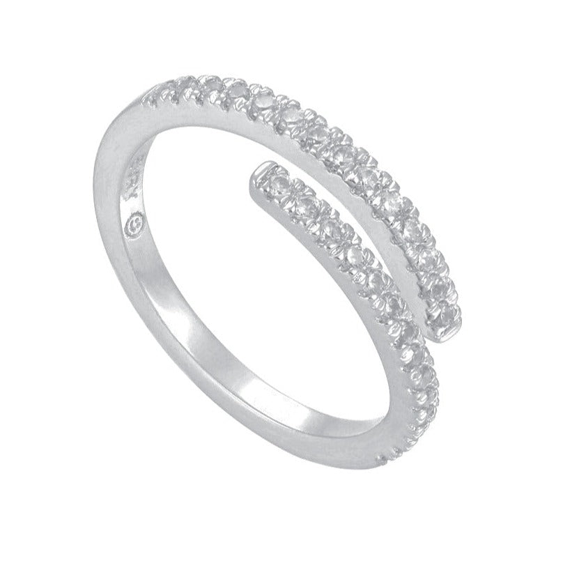 ETERNITY RING WITH DIAMOND | SILVER