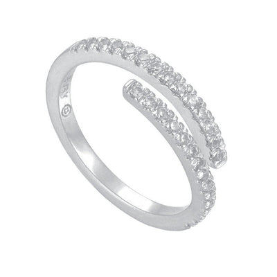 ETERNITY RING WITH DIAMOND | SILVER