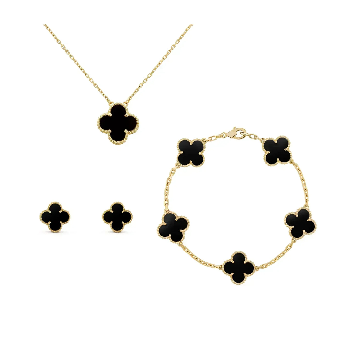 TRÈFLE CLARA SET | BLACK – GOLD