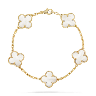 TRÈFLE BRACELET | WHITE - GOLD
