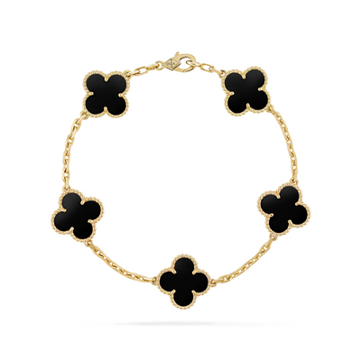 TRÈFLE BRACELET | BLACK - GOLD