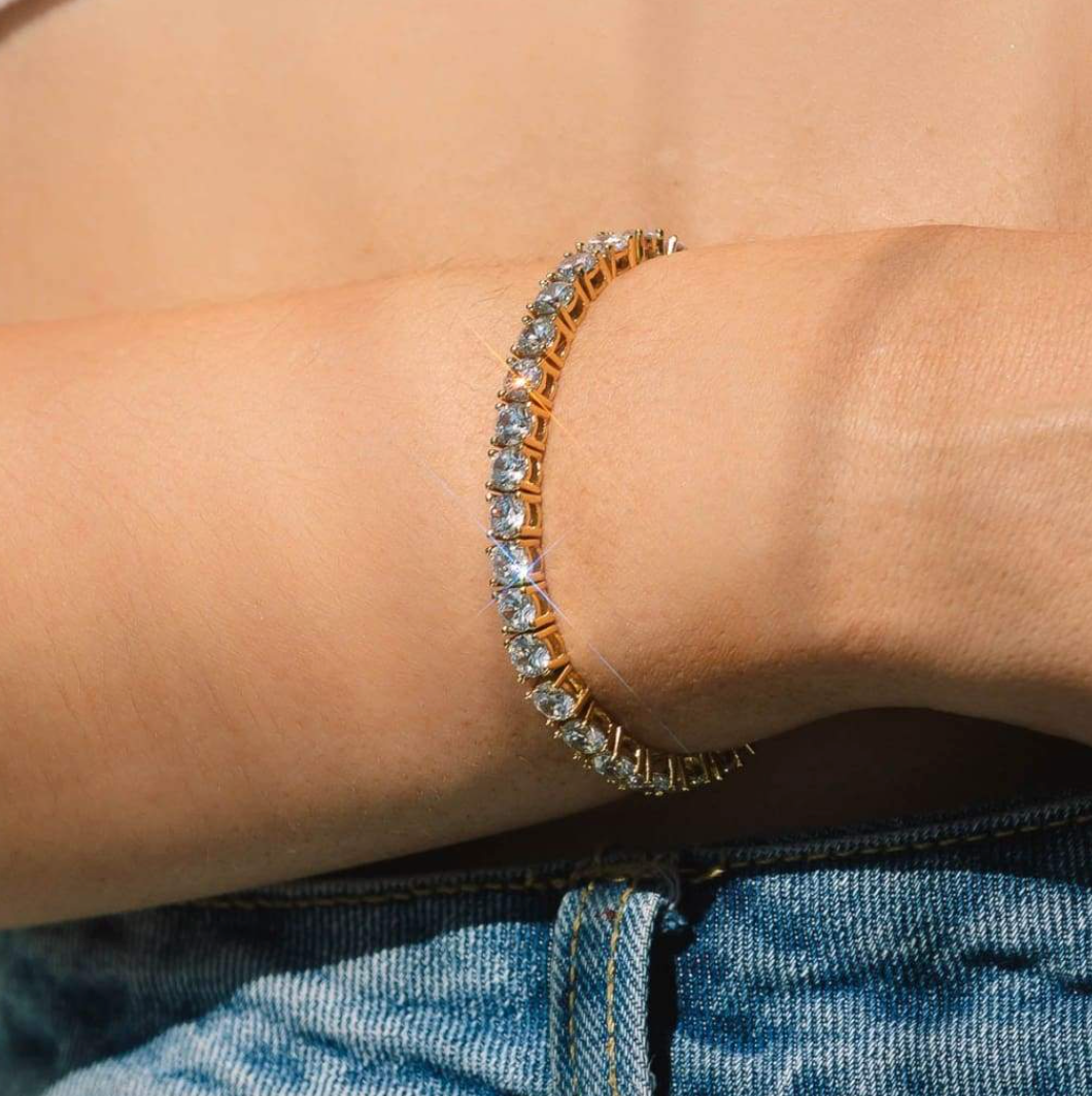 GLOSSY TENNIS BRACELET | GOLD