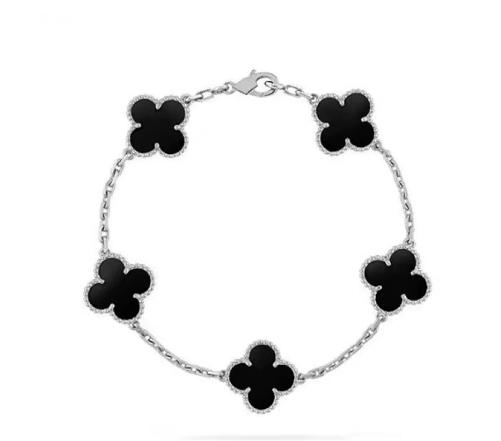 TRÈFLE BRACELET | BLACK - SILVER