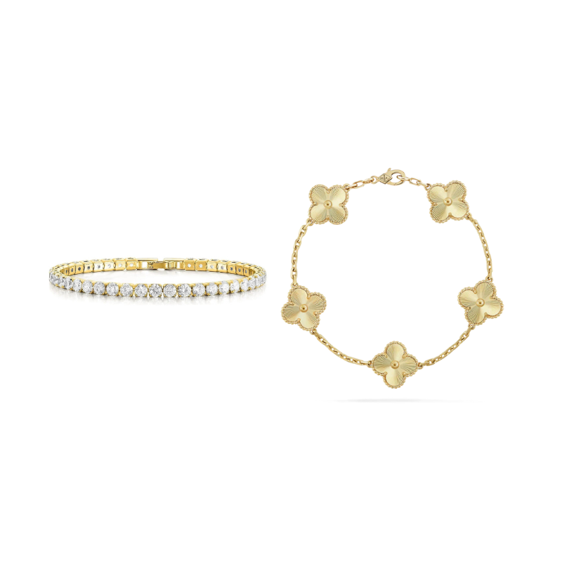 TENNIS & TRÈFLE DUO SET | GOLD