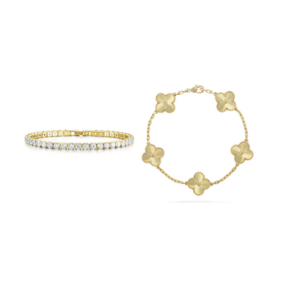 TENNIS & TRÈFLE DUO SET | GOLD
