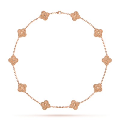 TRÈFLE NECKLACE 10 MOTIFS | PINK GOLD