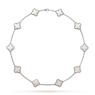 TRÈFLE NECKLACE 10 MOTIFS | WHITE