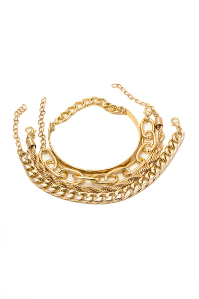 CUBAIN NECKLACE SET – 4 PIECES | SILVER
