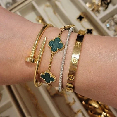TRÈFLE BRACELET | GREEN - GOLD