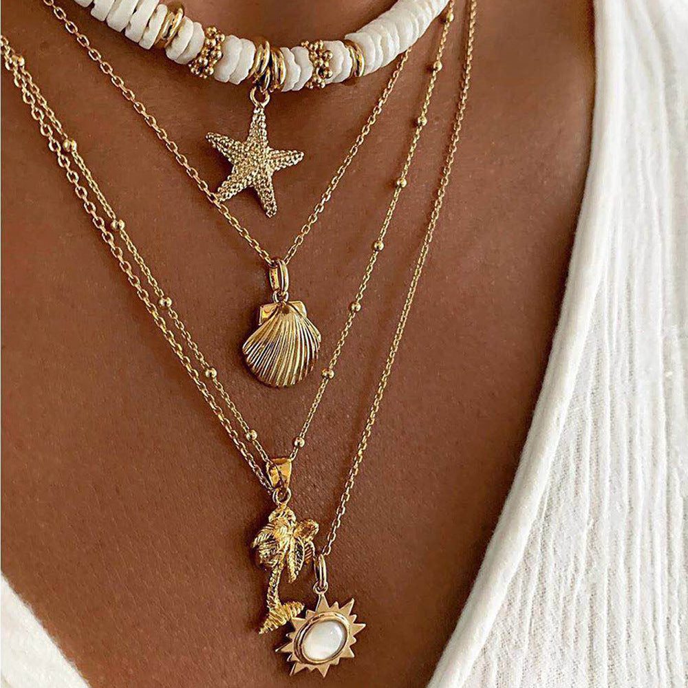 RETRO SEA AND BEACH NECKLACE