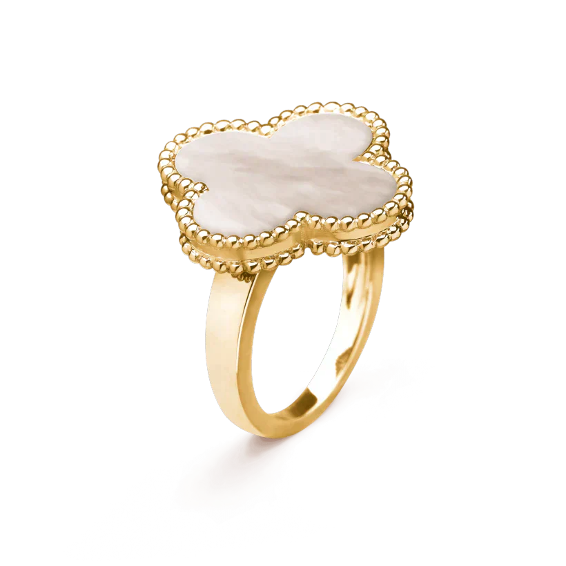 TRÈFLE RING | WHITE - GOLD