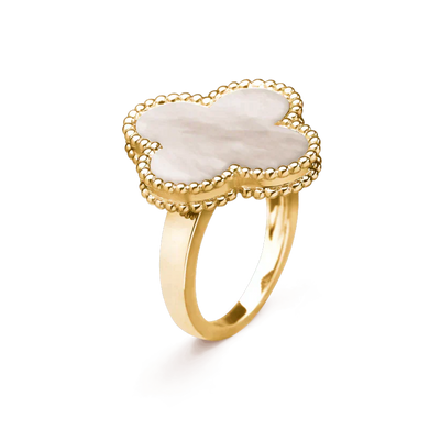 TRÈFLE RING | WHITE - GOLD