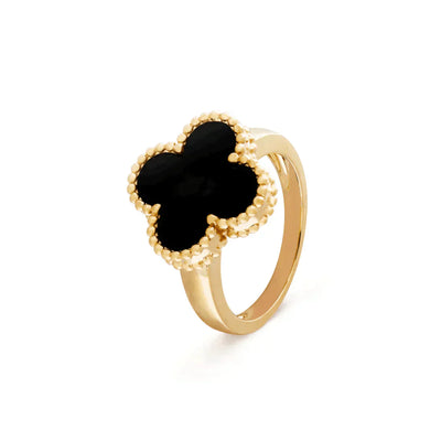 TRÈFLE RING | BLACK - GOLD