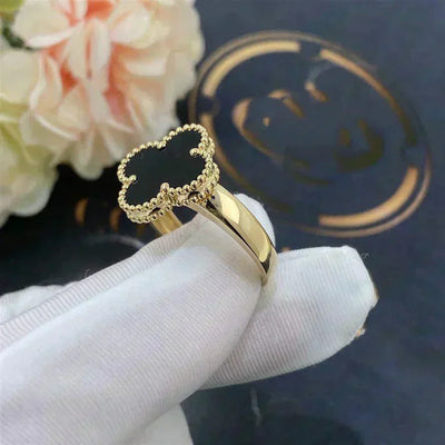 TRÈFLE RING | BLACK - GOLD